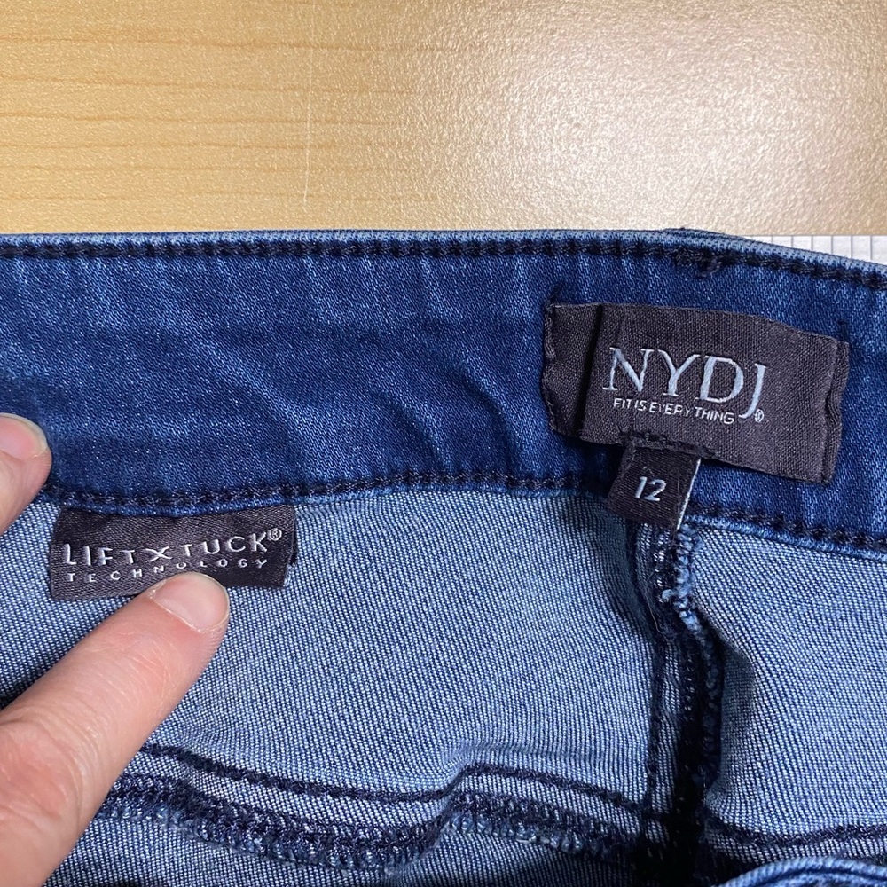 NYDJ Skinny High Waist Rolled Cuff Capri Jeans Chloe Lift Tuck Size 12 - Picture 8 of 14